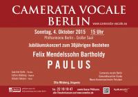 Jubiläumskonzert    30 Jahre Camerata vocale Berlin