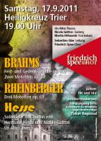 Brahms · Rheinberger · Hesse