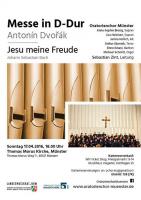 A. Dvorak - Messe in D-dur,  J. S. Bach -  Jesu meine Freude
