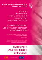 Stundenkonzert - Mehrstimmige Gesänge von Joseph Haydn