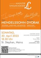 Chorwerke von MENDELSSOHN und DVORAK und Orgelmusik von Fink