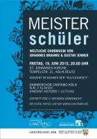 MEISTER schüler - Weltliche Chormusik von Brahms u. Jenner