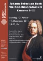 Bach, Weihnachtsoratorium Kantaten I - III