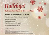 Halleluja! Weihnachtliche Musik für Chor und Bläser