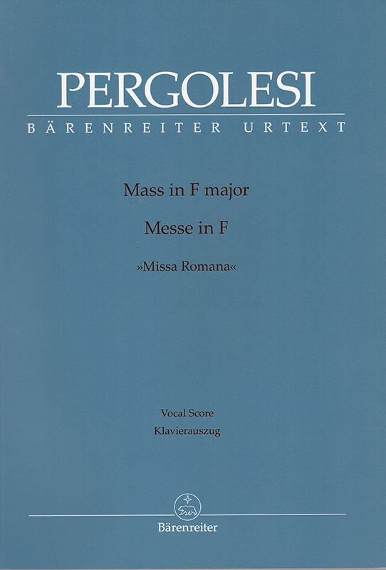 Abbildung: Pergolesi Messe in F (Bärenreiter)